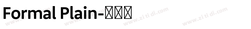 Formal Plain字体转换